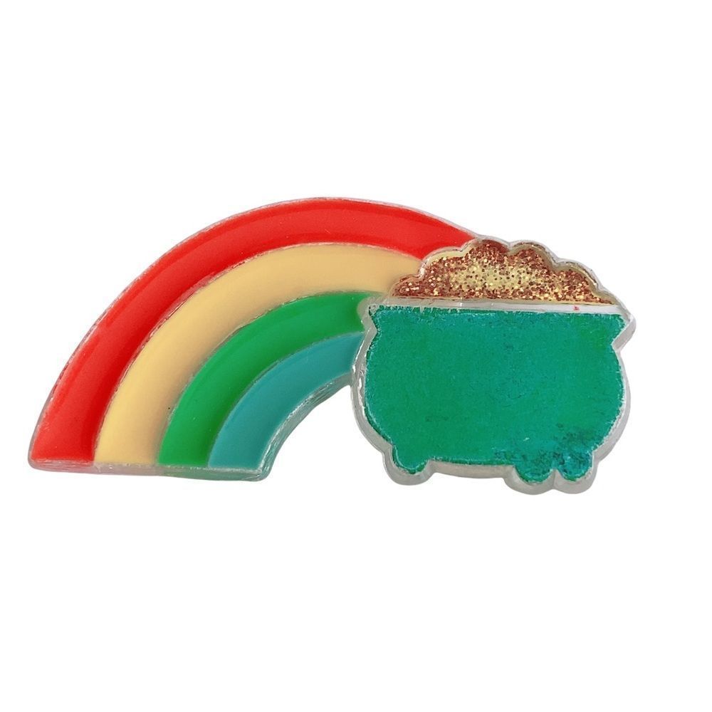 1982 Vintage St. Patrick Hallmark Pin‎ Pot of Gold Irish Holiday Brooch